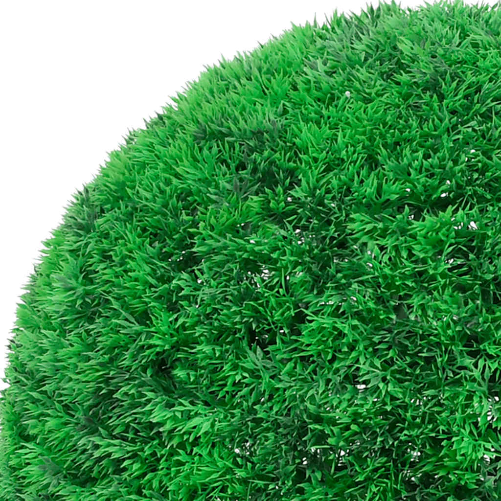Sfere di Bosso Artificiale con Luci LED 2 pz Verdi 45 cm