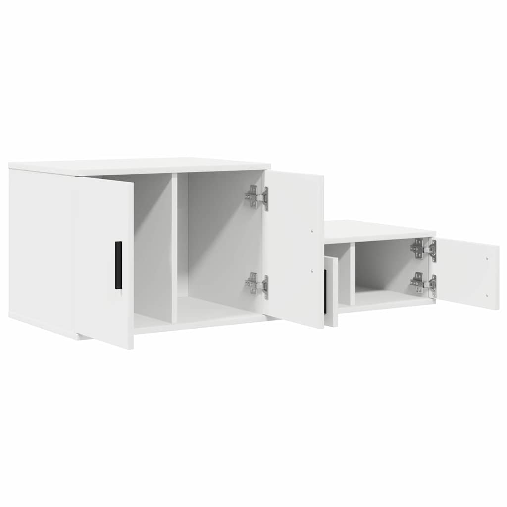 Armadio 2 pcs Bianco 127 x 41 x 40 cm Legno multistrato