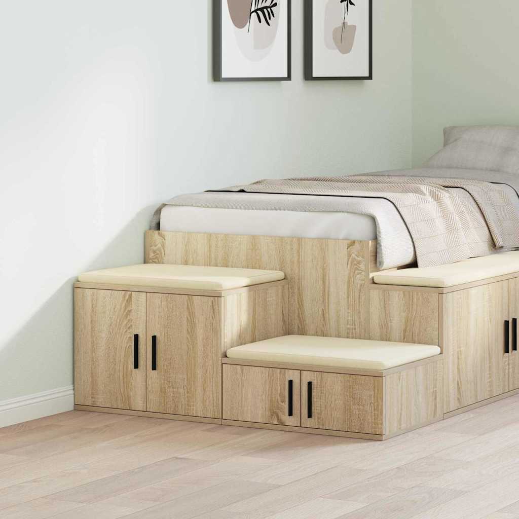 Armadio 2 pcs Rovere Sonoma 127 x 41 x 40 cm Legno multistrato