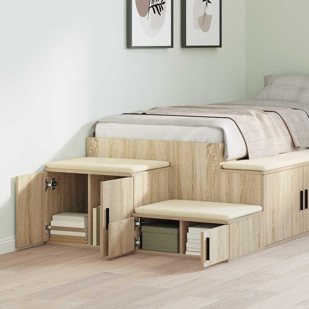 Armadio 2 pcs Rovere Sonoma 127 x 41 x 40 cm Legno multistrato