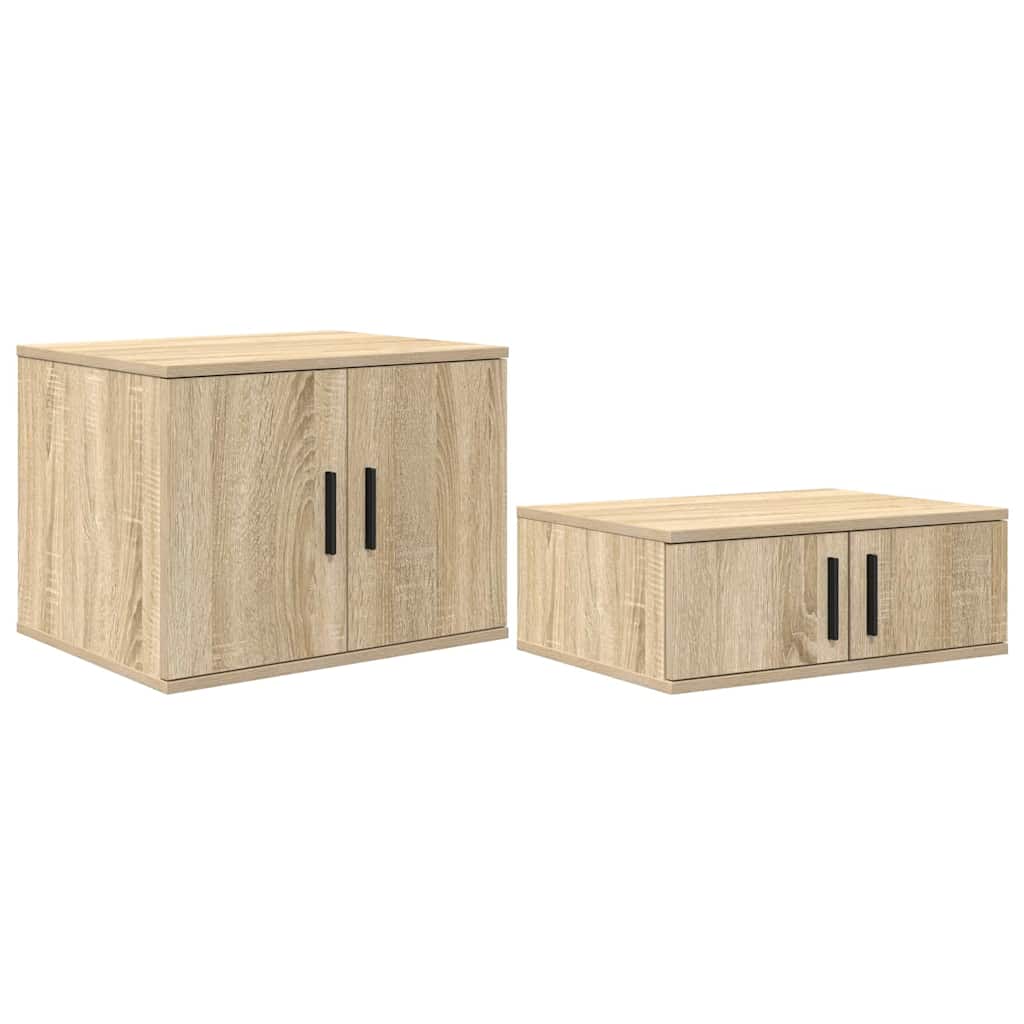 Armadio 2 pcs Rovere Sonoma 127 x 41 x 40 cm Legno multistrato