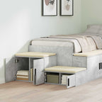 Armadio 2 pcs Grigio cemento 127 x 41 x 40 cm Legno multistrato