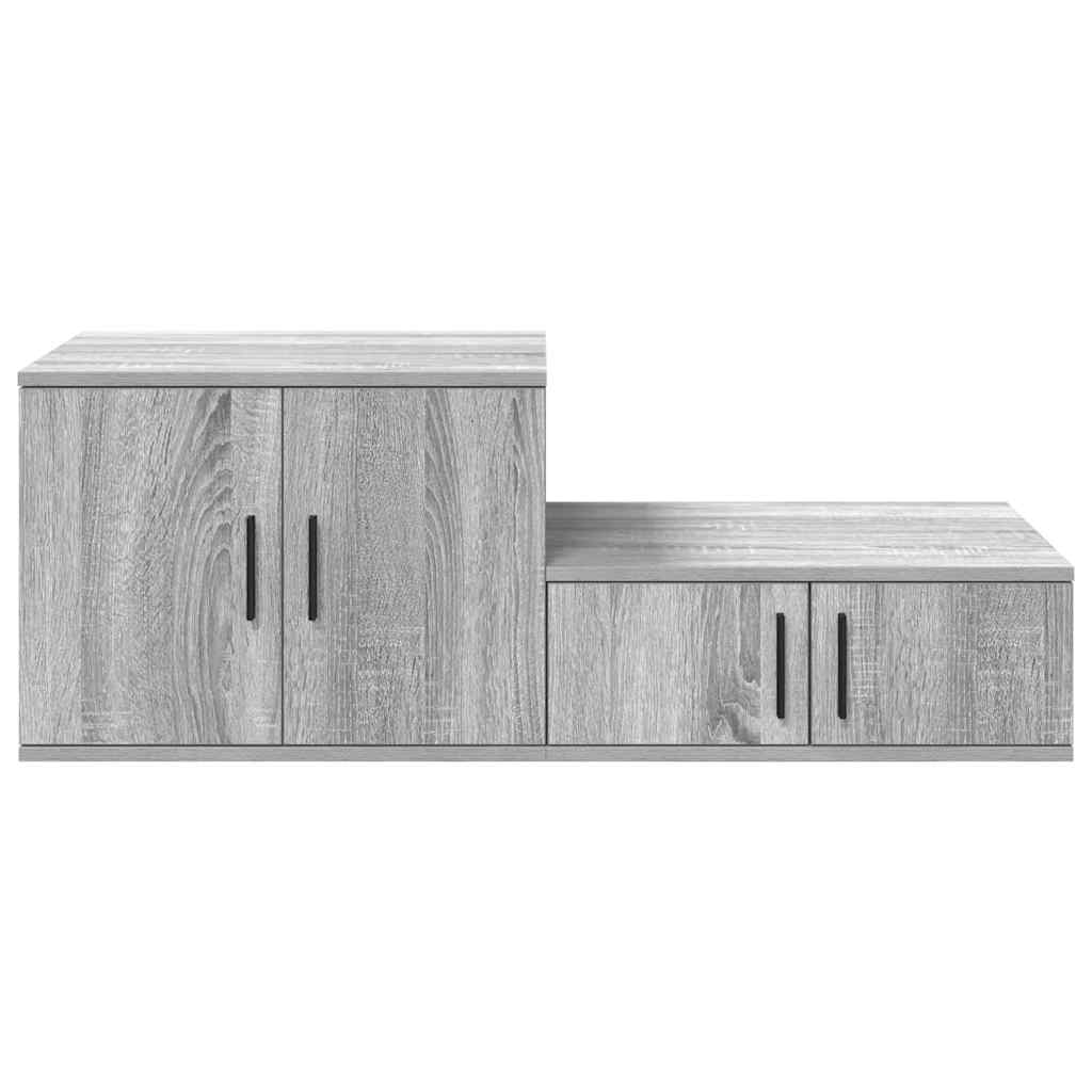 Armadio 2 pcs Grigio Sonoma 127 x 41 x 40 cm Legno multistrato
