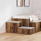 Armadio 2 pcs Legno vecchio 127 x 41 x 40 cm Legno multistrato