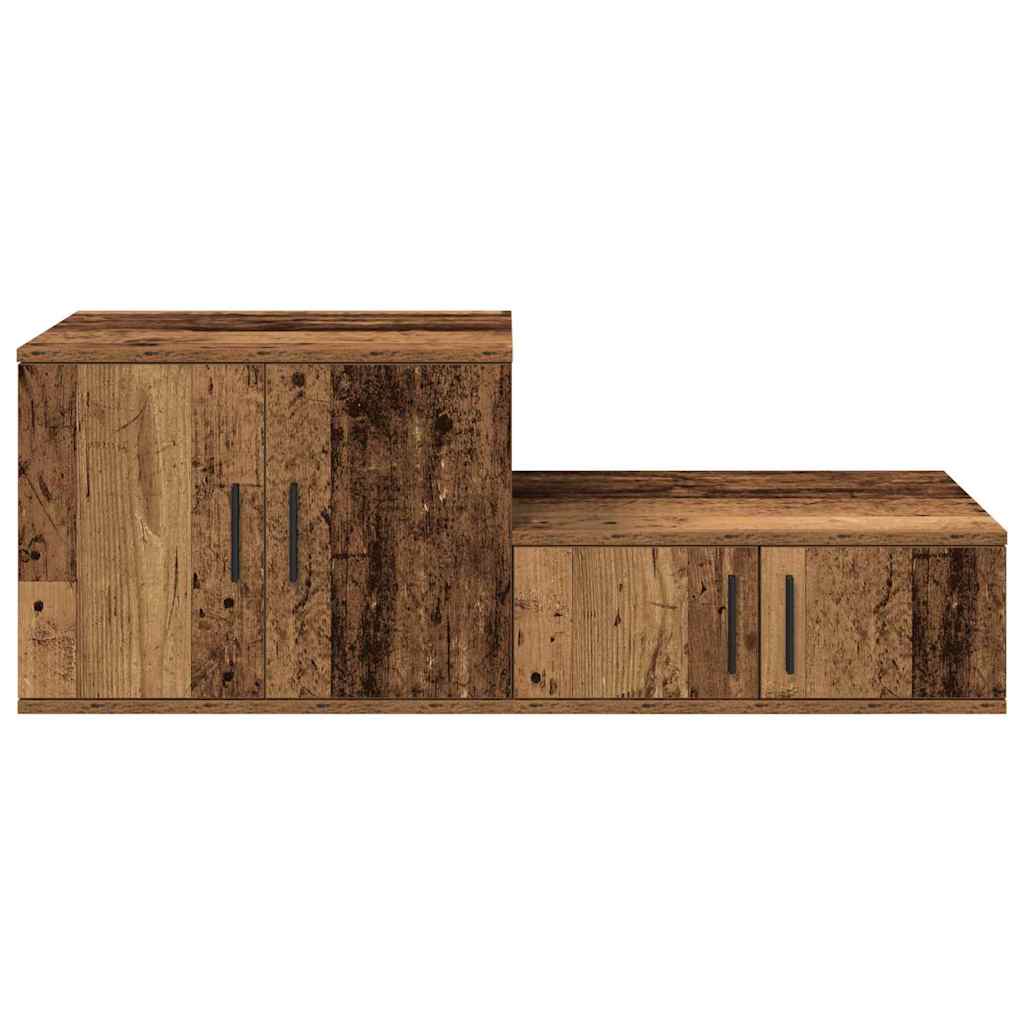 Armadio 2 pcs Legno vecchio 127 x 41 x 40 cm Legno multistrato