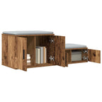 Armadio 2 pcs Legno vecchio 127 x 41 x 40 cm Legno multistrato