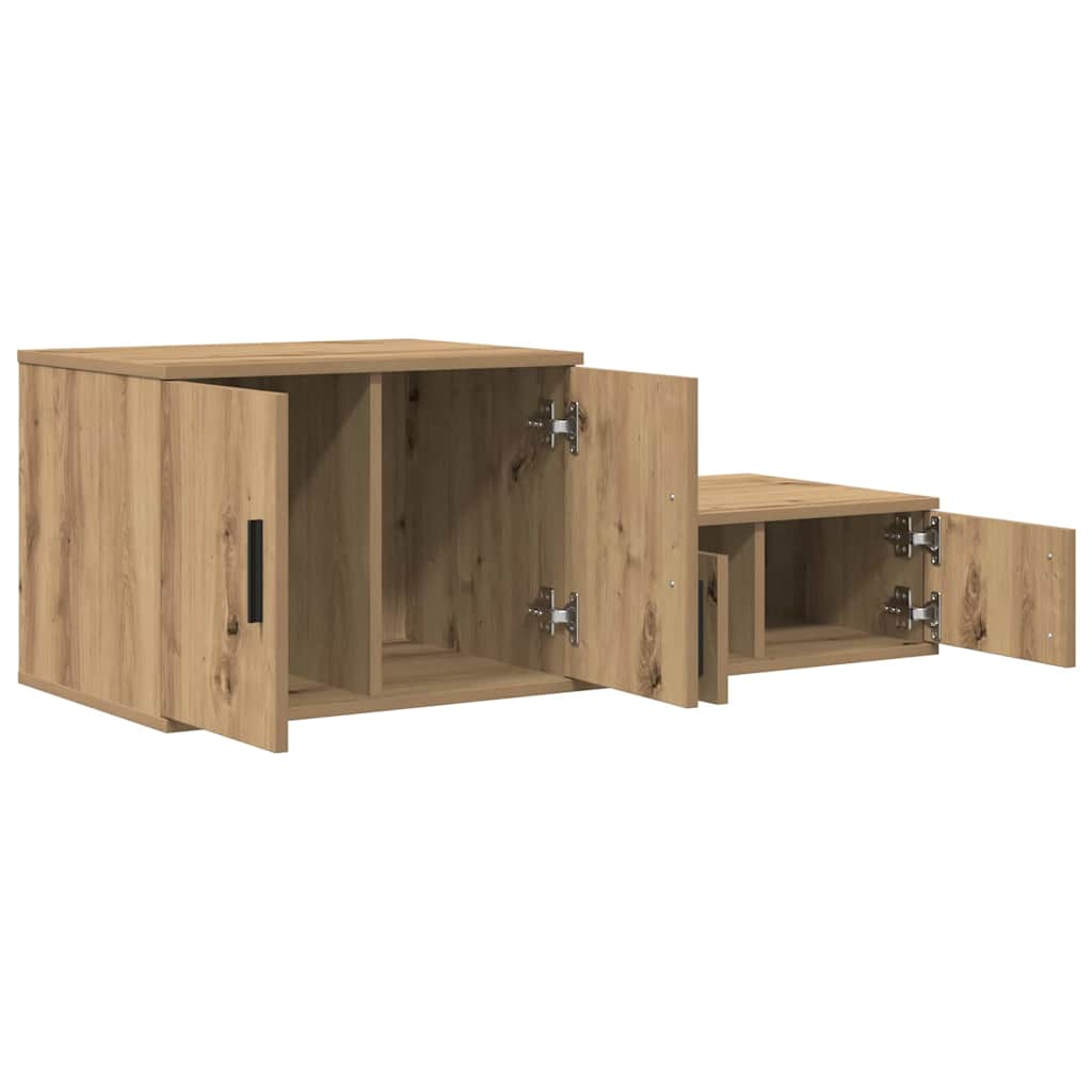 Armadio 2 pcs Rovere artigianale 127 x 41 x 40 cm