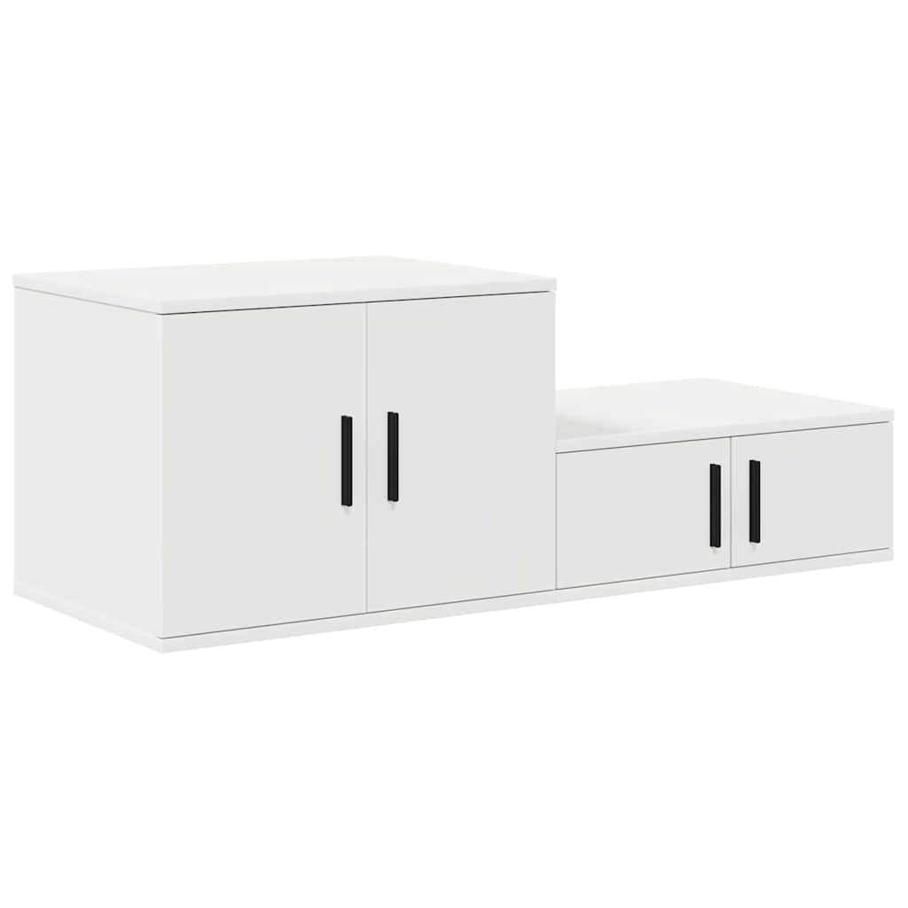 Armadio 2 pcs Bianco 118 x 41 x 40 cm Legno multistrato