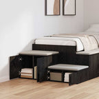 Armadio 2 pcs Rovere Nero 118 x 41 x 40 cm Legno multistrato