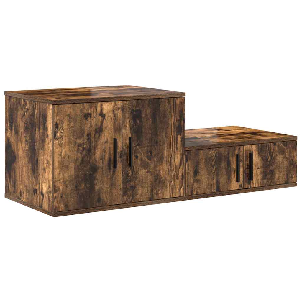 Armadio 2 pcs Rovere fumé 118 x 41 x 40 cm Legno multistrato