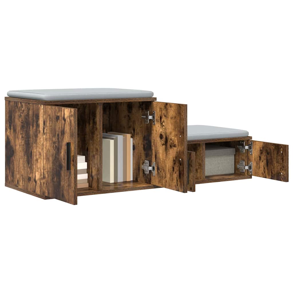 Armadio 2 pcs Rovere fumé 118 x 41 x 40 cm Legno multistrato
