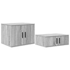 Armadio 2 pcs Grigio Sonoma 118 x 41 x 40 cm Legno multistrato