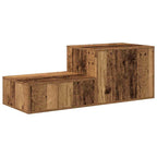 Armadio 2 pcs Legno vecchio 118 x 41 x 40 cm Legno multistrato
