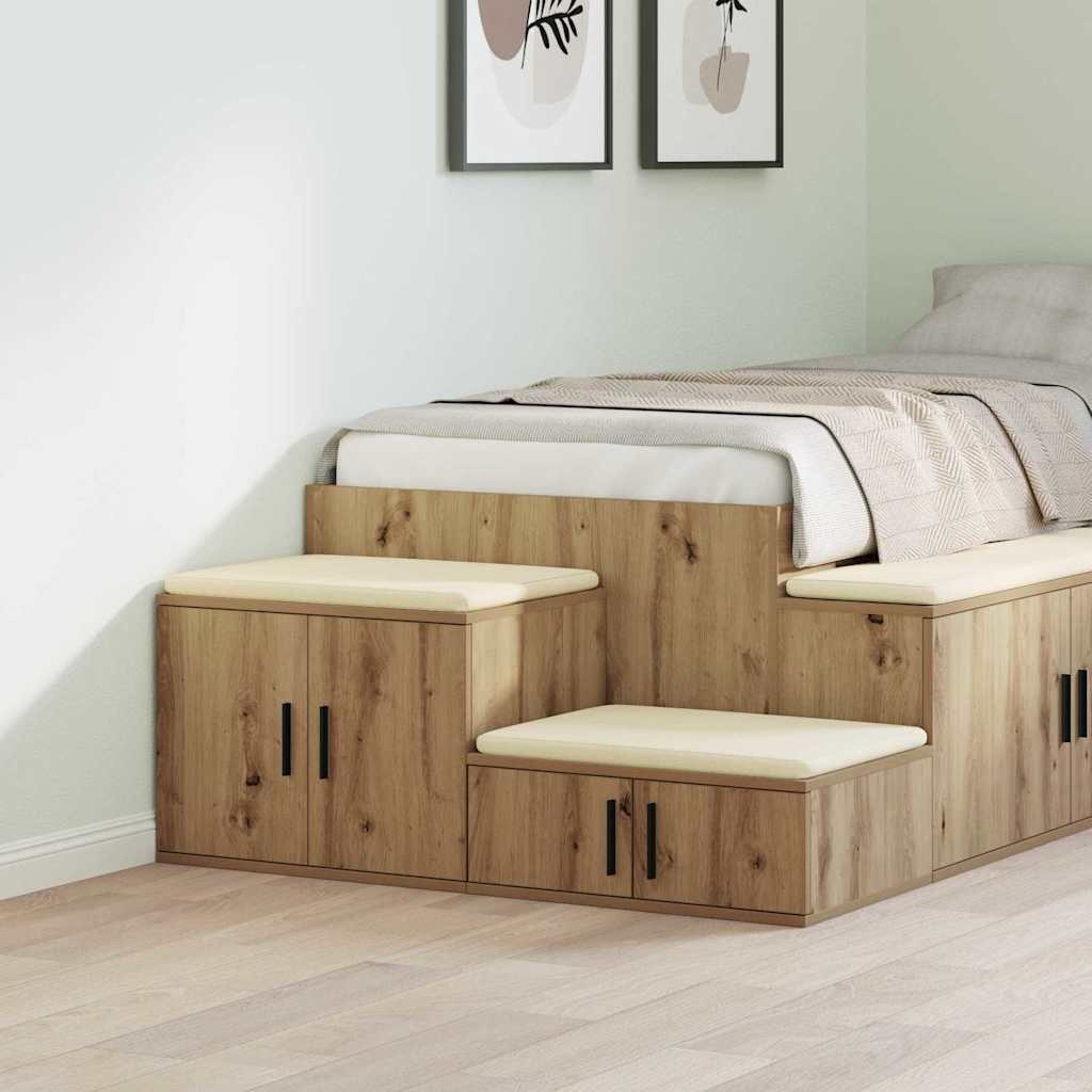 Armadio 2 pcs Rovere artigianale 118 x 41 x 40 cm