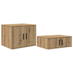 Armadio 2 pcs Rovere artigianale 118 x 41 x 40 cm
