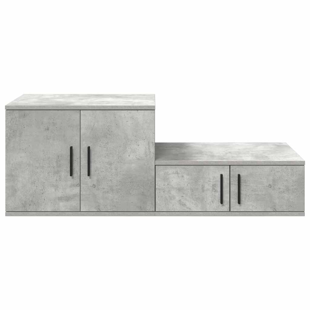Armadio 2 pcs Grigio cemento 108 x 41 x 40 cm Legno multistrato