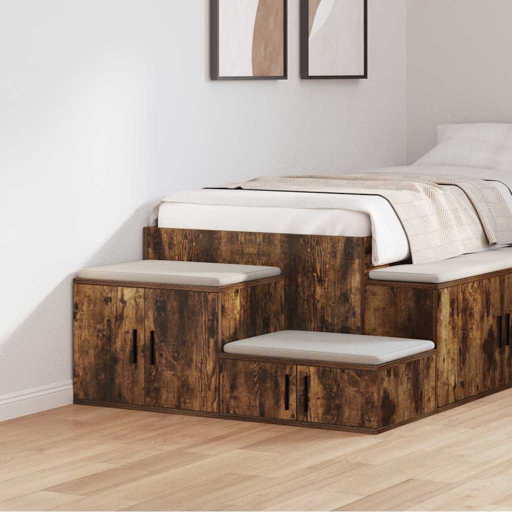Armadio 2 pcs Rovere fumé 108 x 41 x 40 cm Legno multistrato
