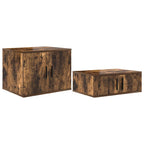 Armadio 2 pcs Rovere fumé 108 x 41 x 40 cm Legno multistrato