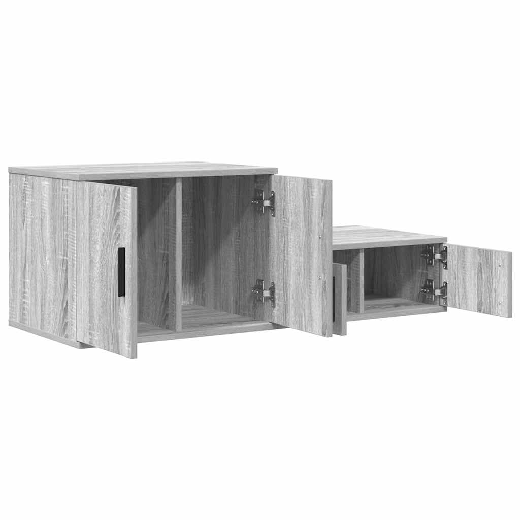 Armadio 2 pcs Grigio Sonoma 108 x 41 x 40 cm Legno multistrato
