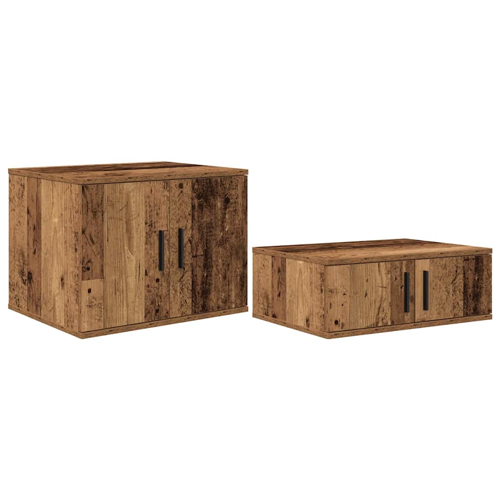 Armadio 2 pcs Legno vecchio 108 x 41 x 40 cm Legno multistrato