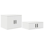 Armadio 2 pcs Bianco 103 x 41 x 40 cm Legno multistrato