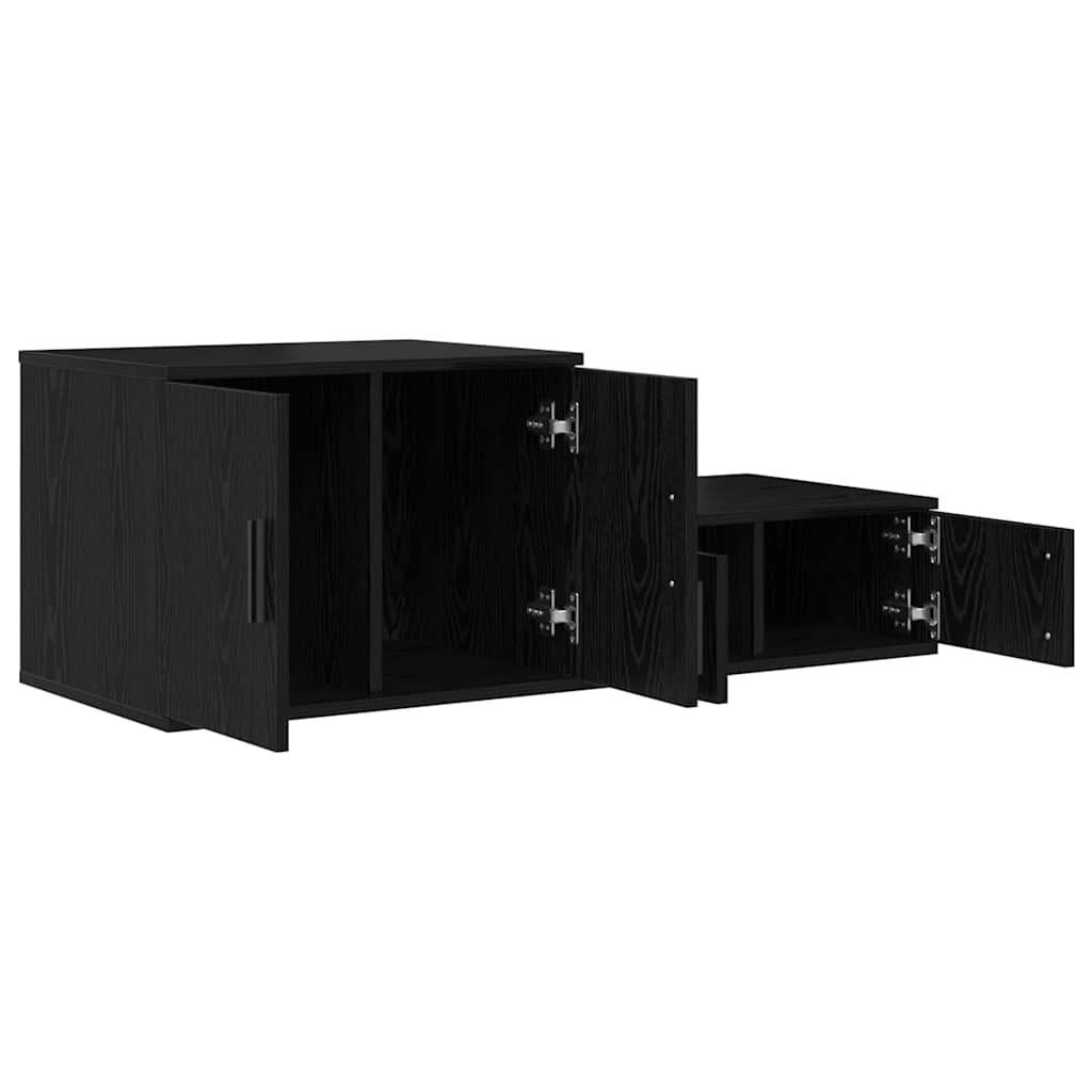 Armadio 2 pcs Rovere Nero 103 x 41 x 40 cm Legno multistrato