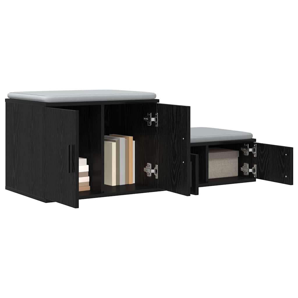 Armadio 2 pcs Rovere Nero 103 x 41 x 40 cm Legno multistrato