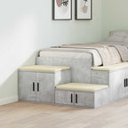 Armadio 2 pcs Grigio cemento 103 x 41 x 40 cm Legno multistrato