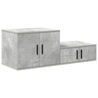 Armadio 2 pcs Grigio cemento 103 x 41 x 40 cm Legno multistrato