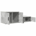 Armadio 2 pcs Grigio cemento 103 x 41 x 40 cm Legno multistrato