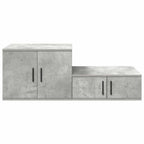 Armadio 2 pcs Grigio cemento 103 x 41 x 40 cm Legno multistrato