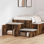 Armadio 2 pcs Rovere fumé 103 x 41 x 40 cm Legno multistrato