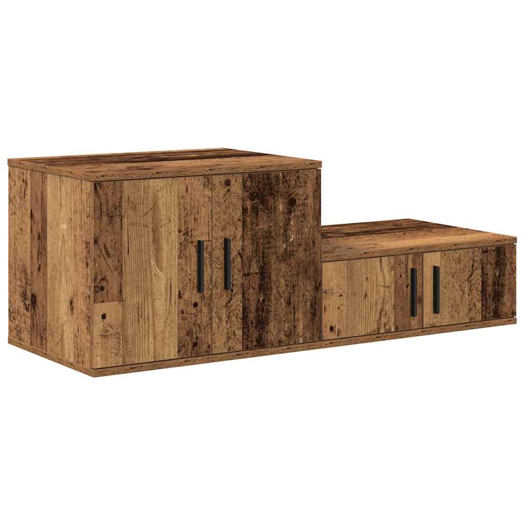 Armadio 2 pcs Legno vecchio 103 x 41 x 40 cm Legno multistrato