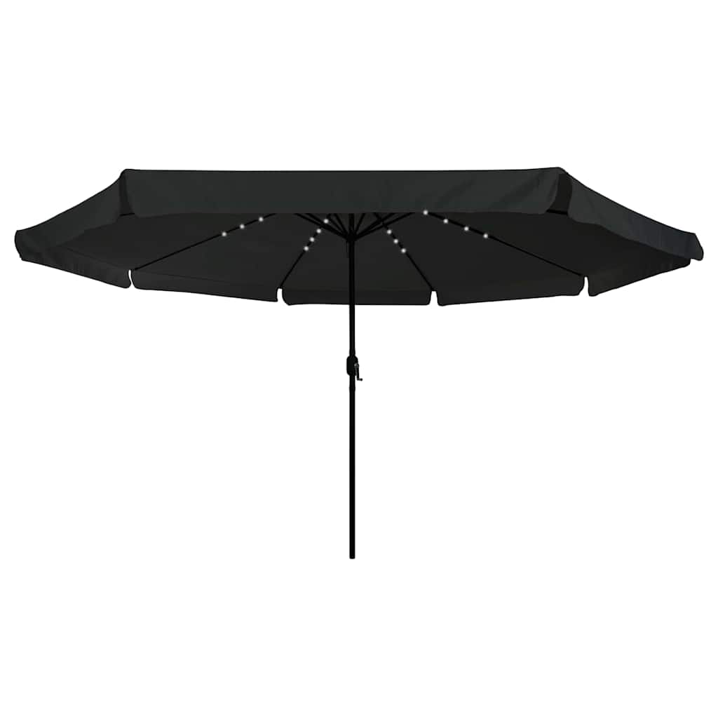 Ombrello da giardino Nero 395 x 395 x 245 cm Poliestere