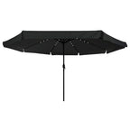 Ombrello da giardino Nero 395 x 395 x 245 cm Poliestere