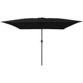 Ombrello da giardino Nero 295 x 295 x 245 cm