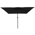 Ombrello da giardino Nero 295 x 295 x 245 cm