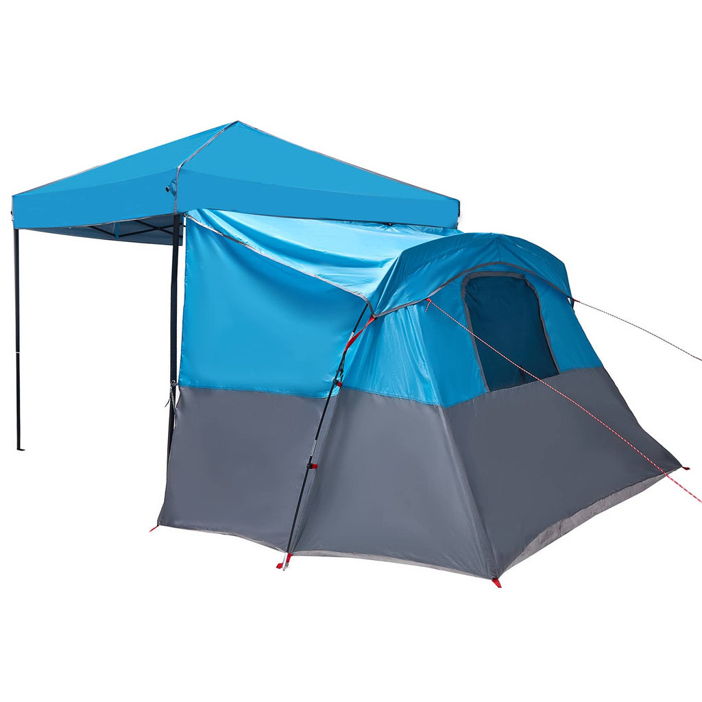 Set di Tende da Campeggio con tetto 2 pcs Blu Taffeta e Tessuto