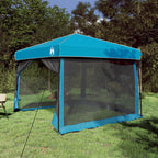 Set di Tende da Campeggio con tetto 2 pcs Blu Taffeta e Tessuto