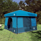 Set di Tende da Campeggio con tetto 2 pcs Blu Taffeta e Tessuto