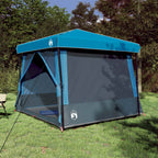 Set di Tende da Campeggio con tetto 2 pcs Blu Taffeta e Tessuto