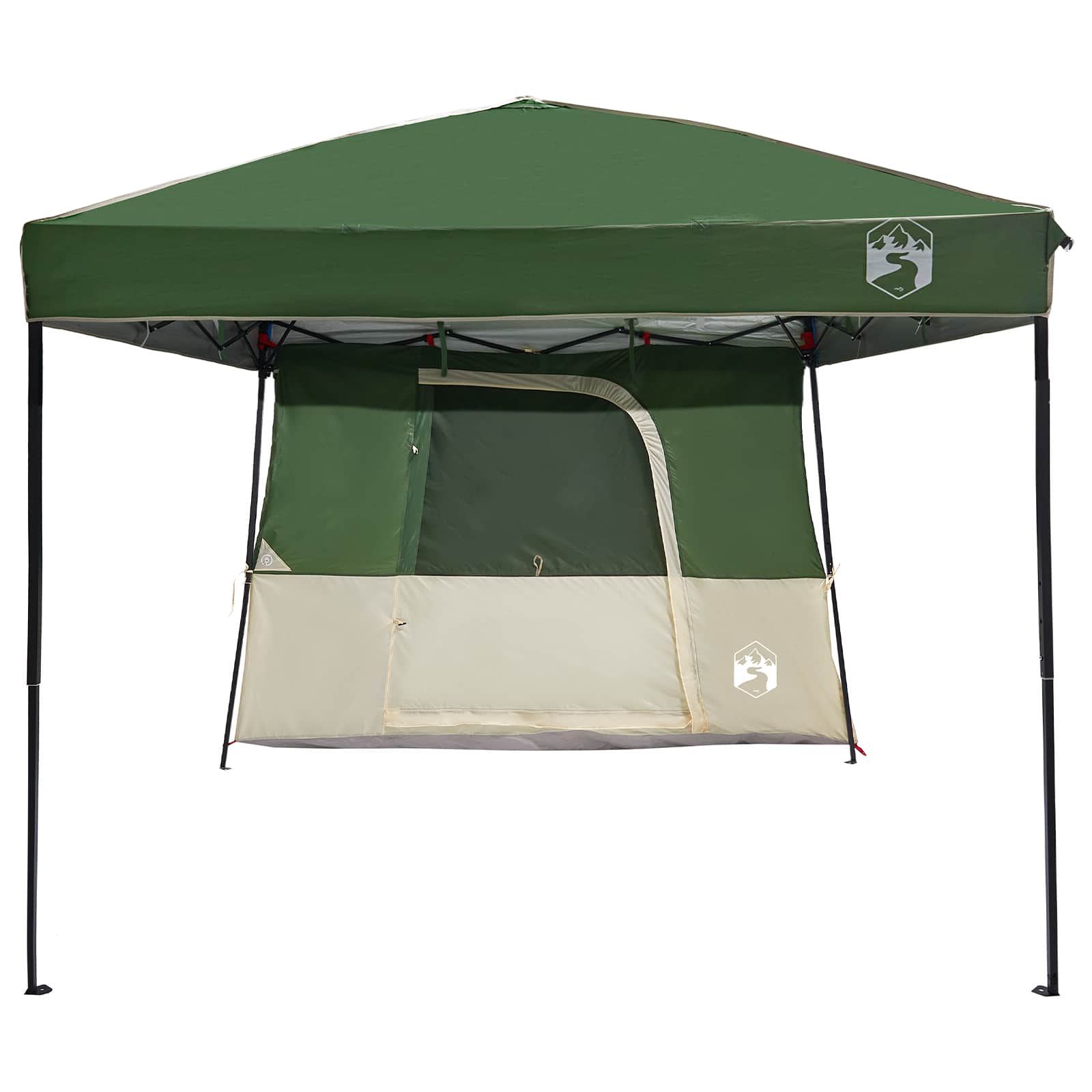 Set di Tende da Campeggio 2 pcs Verde Taffeta e Tessuto