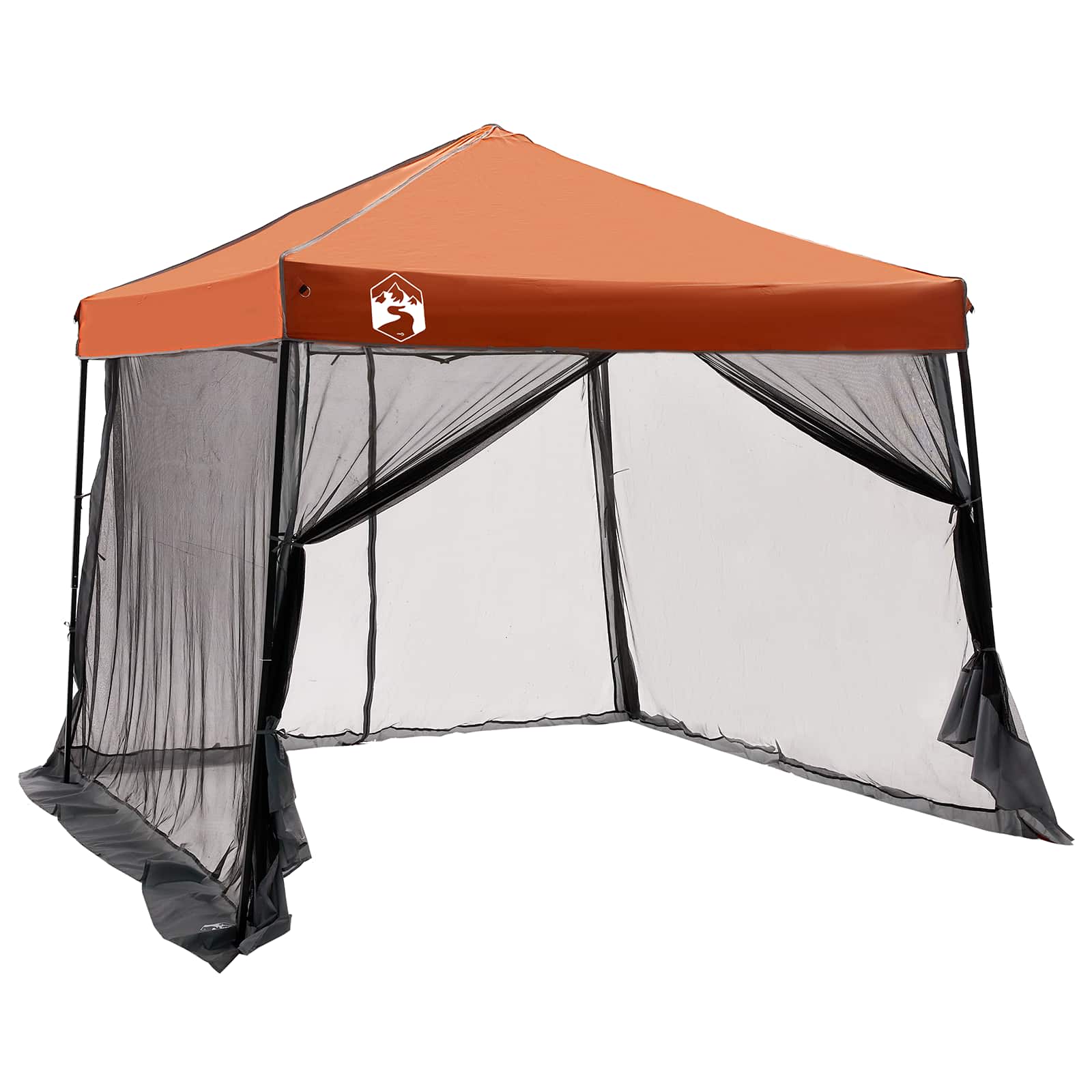 Set di Tende da Campeggio con tetto 2 pcs Grigio e arancione