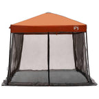 Set di Tende da Campeggio con tetto 2 pcs Grigio e arancione