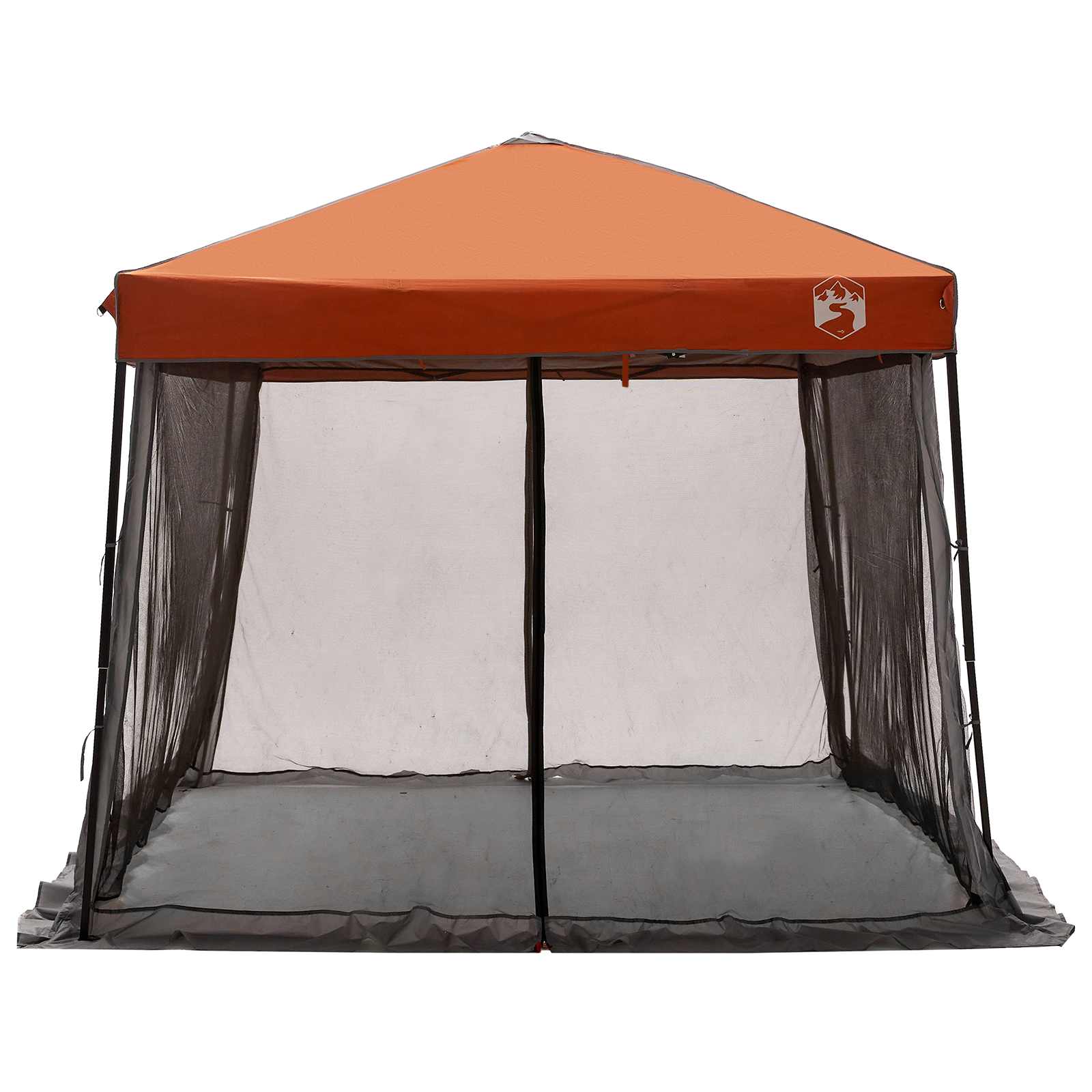Set di Tende da Campeggio con tetto 2 pcs Grigio e arancione