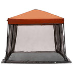 Set di Tende da Campeggio con tetto 2 pcs Grigio e arancione
