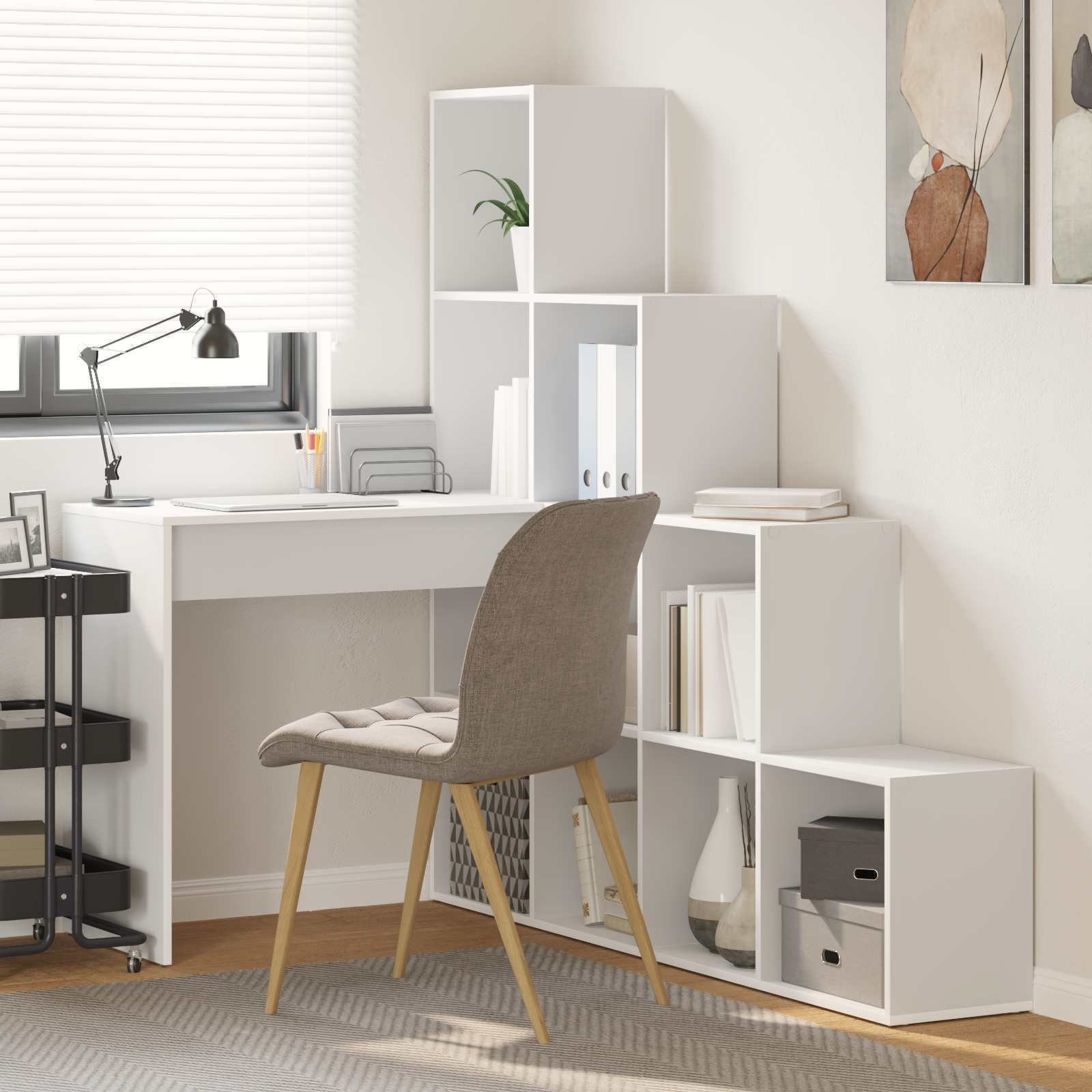 Scrivania ad angolo Bianco 101,5 x 149,5 x 149,5 cm