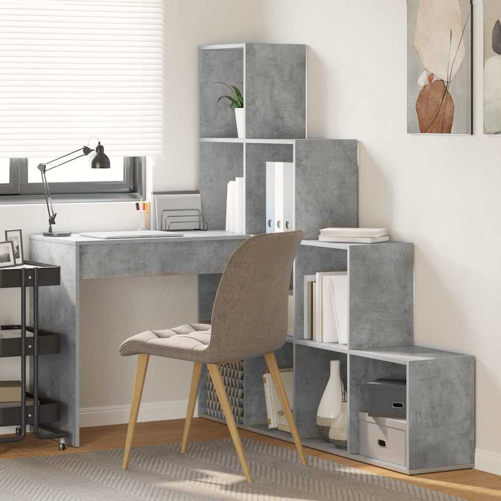 Scrivania ad angolo Grigio cemento 101,5 x 149,5 x 149,5 cm