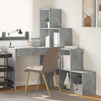Scrivania ad angolo Grigio cemento 101,5 x 149,5 x 149,5 cm