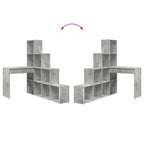 Scrivania ad angolo Grigio cemento 101,5 x 149,5 x 149,5 cm